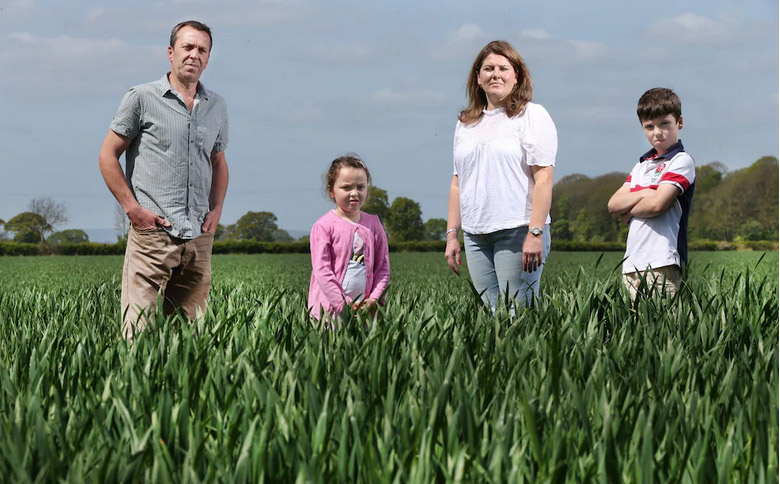 The trustees who oversee the land Robert and Emma Sturdy farm on are proposing to build a solar farm on nearly half their land CREDIT: Lorne Campbell