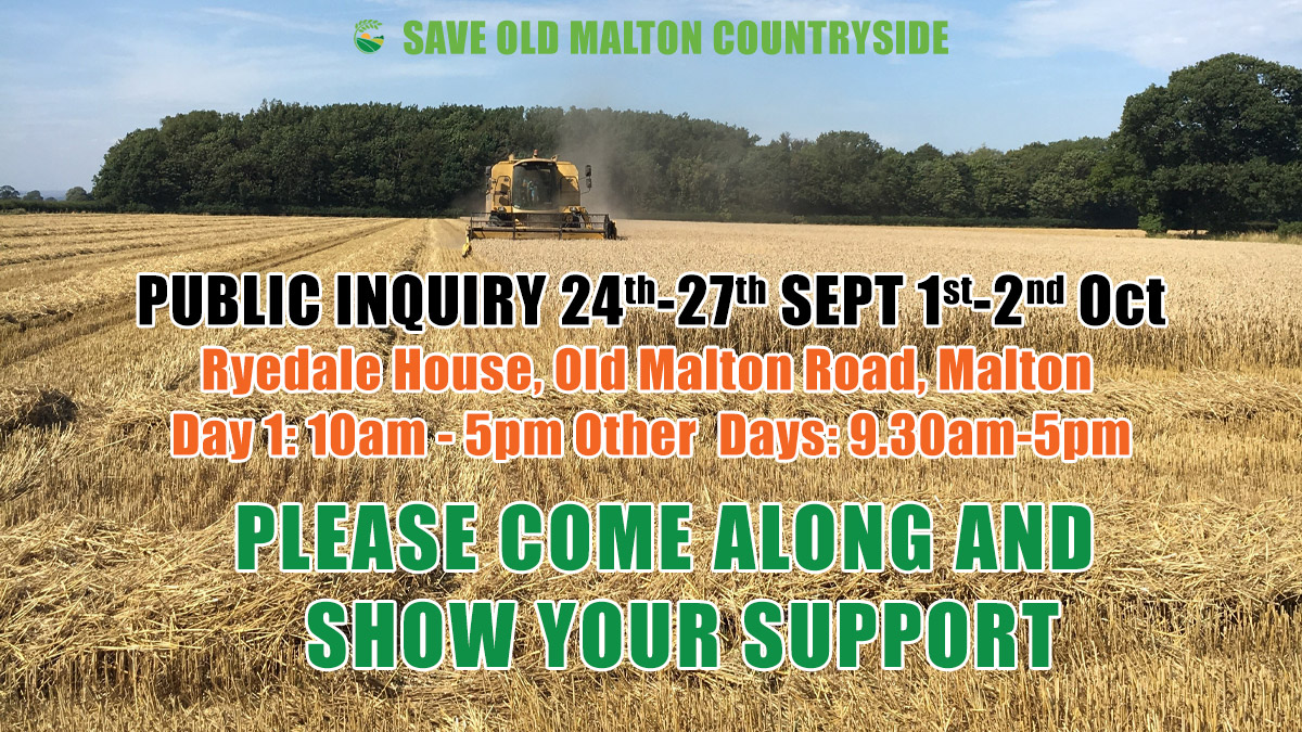 Public inquiry Save Old Malton Countryside